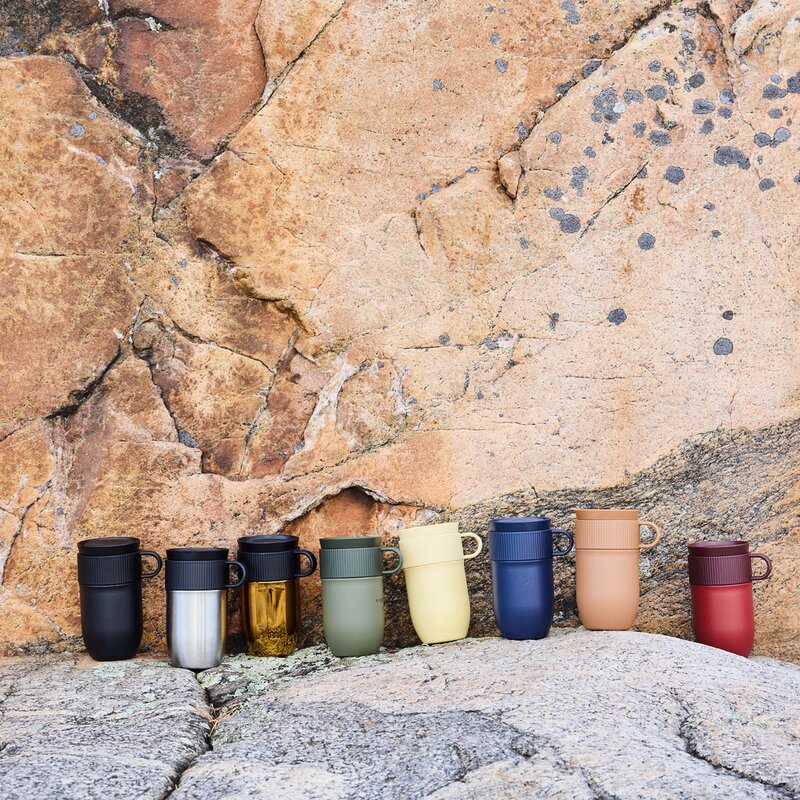 Sagaform Ted termokopp med hank 28 cl gul