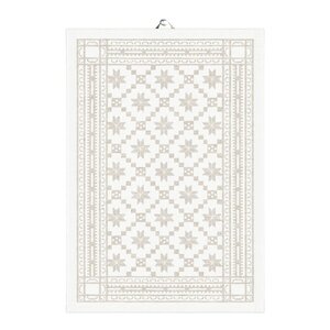 Ekelund Åttebladrose håndkle 35x50 cm beige