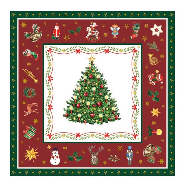Ambiente Serviett 16,5x16,5 cm Christmas evergreen red