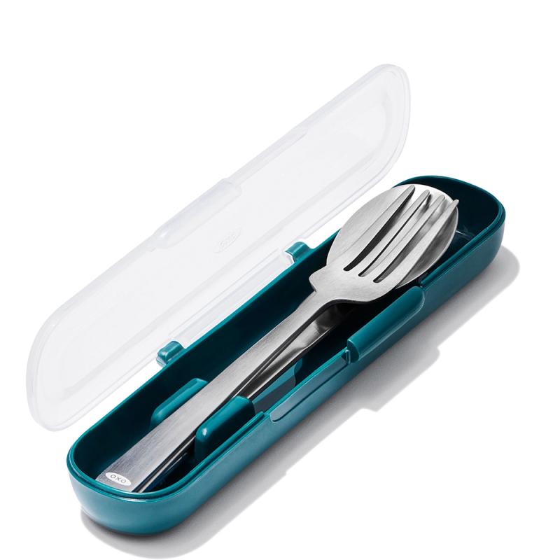 Oxo Prep & go bestikk i etui grønn