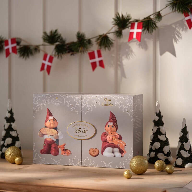 Klarborg Nissepar Elvin & Emmelie 13,5 cm årsnisse 2025
