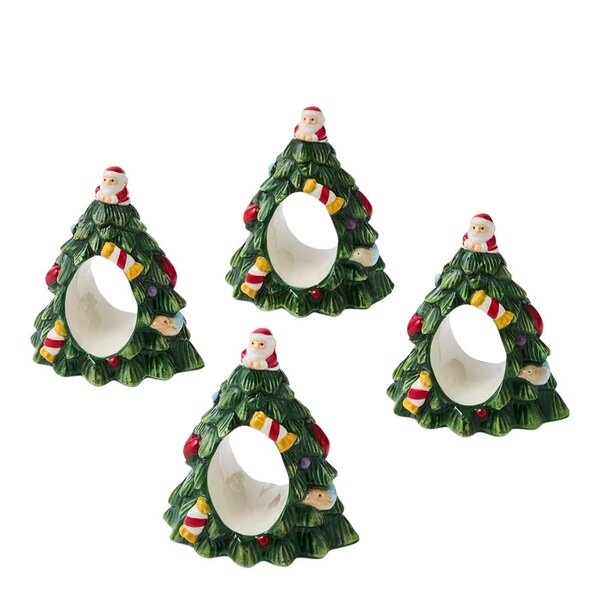 Spode Christmas Tree serviettring 4 stk