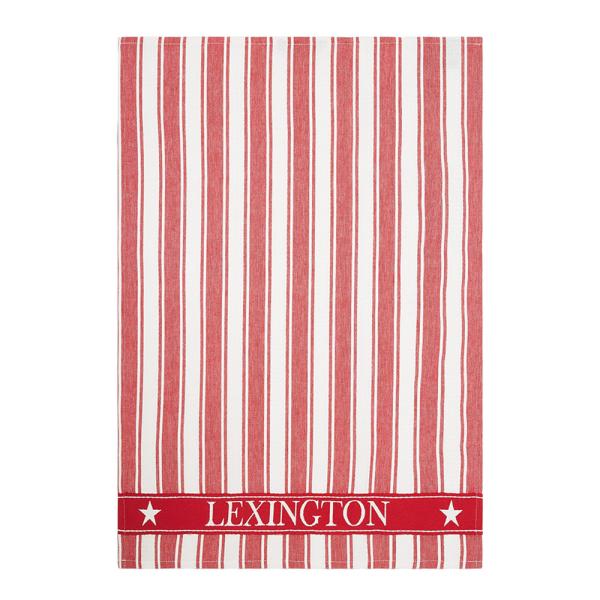 Lexington Icons stripet kjøkkenhåndkle m/vaffelstruktur 50x70 cm rød/hvit