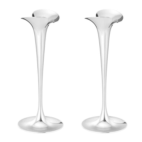 Georg Jensen Bloom lysestake 25 cm 2 stk stål