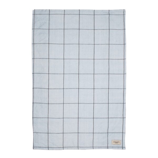 Aspegren – Squares kjøkkenhåndkle 50×70 cm pearl and blue