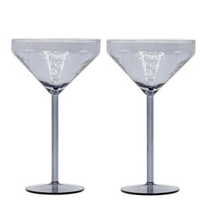 Brût Claude cocktailglass 13x21 cm 2 stk grå