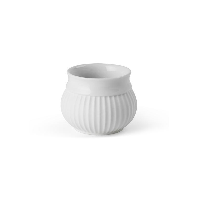 Lyngby Porcelæn Curve telyslykt ø6,5 cm hvit