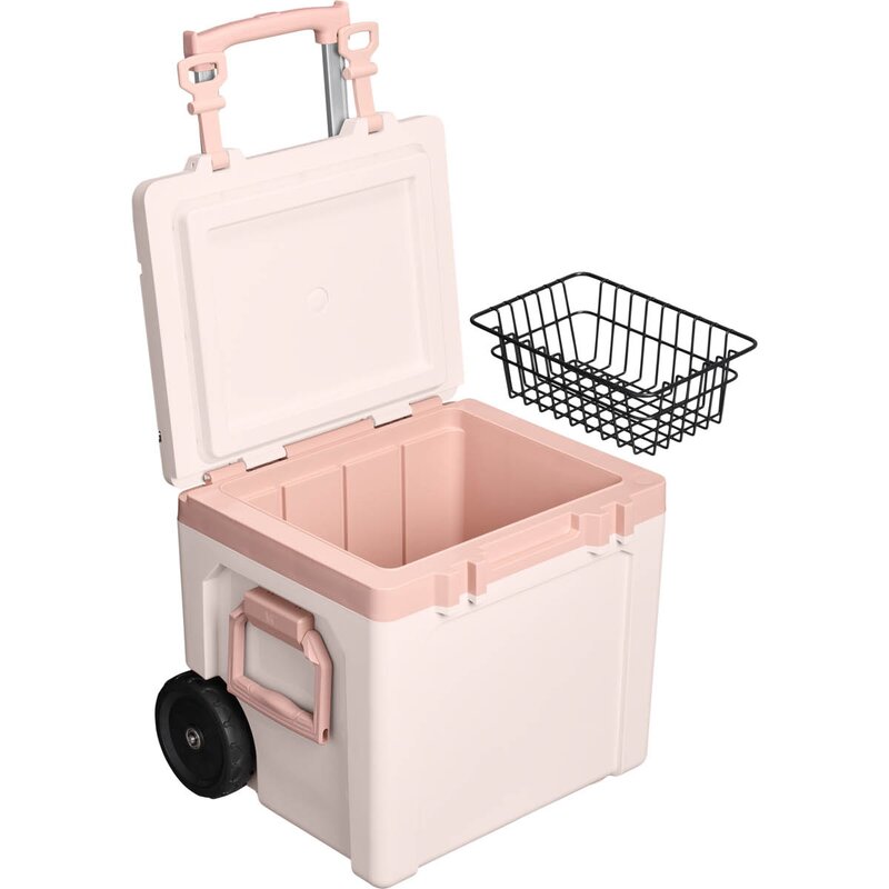 Stanley Cold For Days kjøleboks med hjul 47L rose quartz