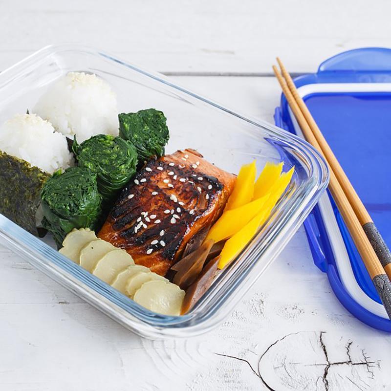 Pyrex Cook & Go matboks 24x18 cm 1,9L klar/blå