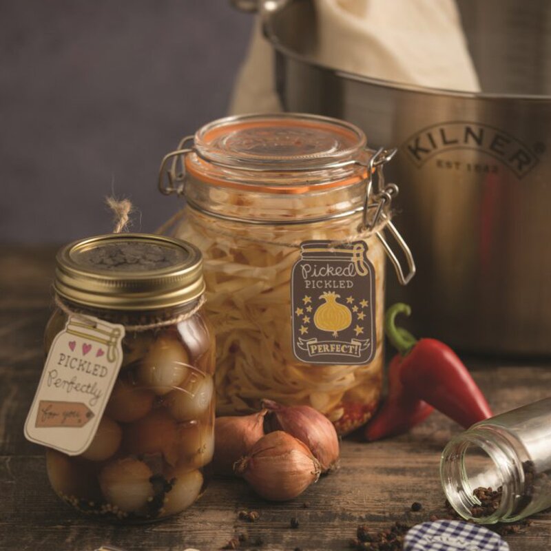 Kilner Bygel oppbevaringsglass 1,0L hengslet lokk