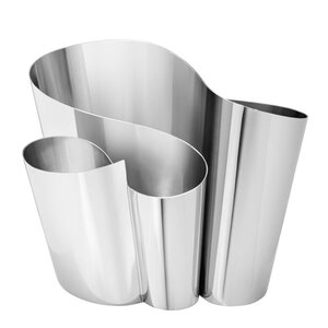Georg Jensen Fold vase bred 19,7 cm stål
