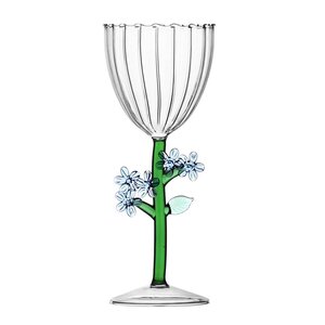 Ichendorf Milano Botanica optisk vinglass 28 cl lyseblå blomst