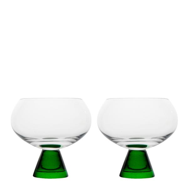 ByOn Indy glass 24 cl 2 stk grønn