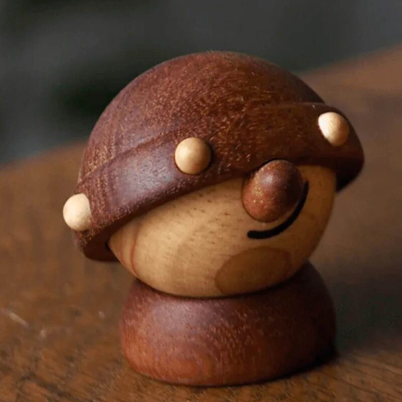 FableWood Harald Viking trefigur 5 cm gummitre/sapele