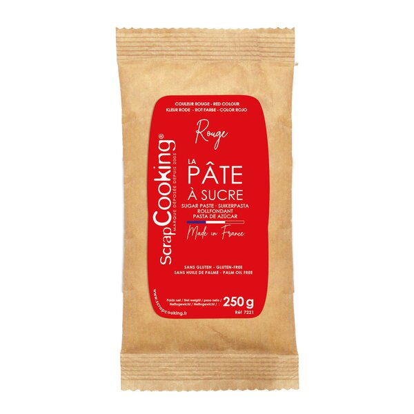 ScrapCooking Fondant 250 g rød