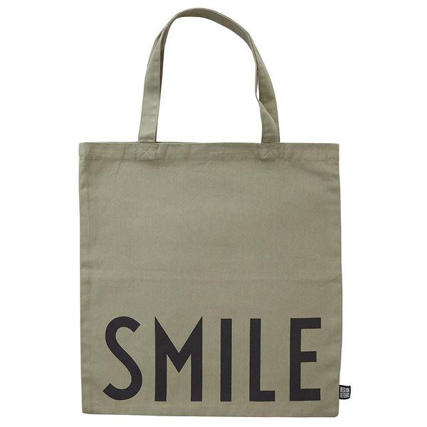 Design Letters To Go Favourite handlenett Smile olivengrønn