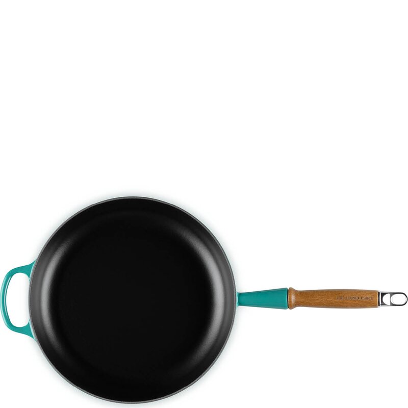 Le Creuset Signature stekepanne med trehåndtak 28 cm Bleu Riviera