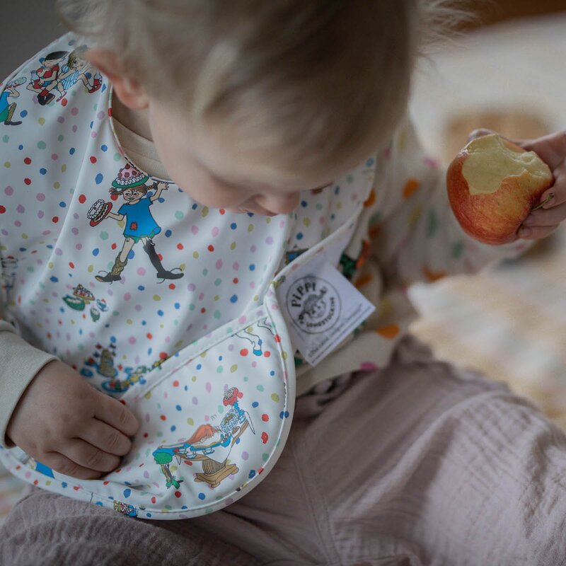 Rätt Start Pippi Langstrømpe smekke Bursdag hvit