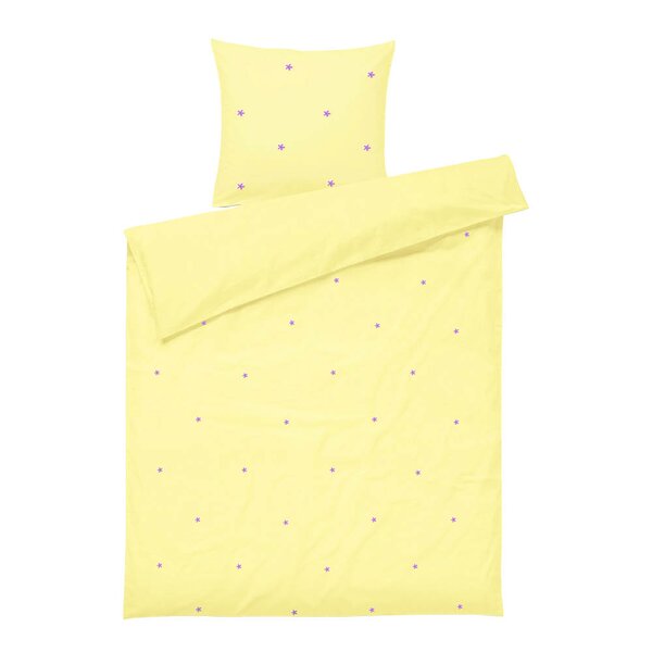 Juna Daisy sengetøy junior 100x140 cm gul