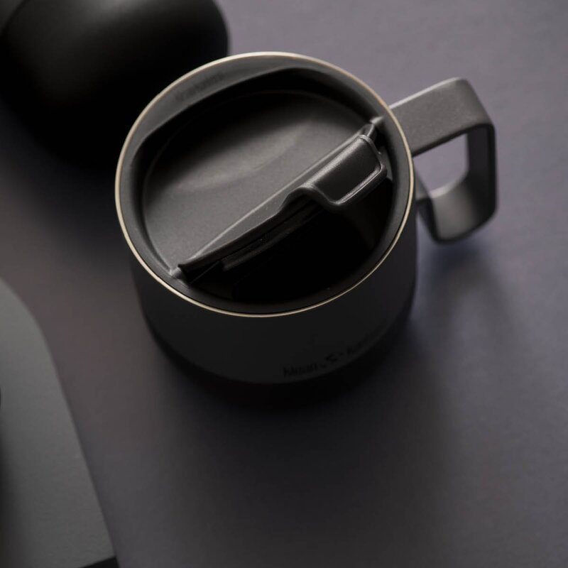 Klean Kanteen Rise kopp 41 cl med flipplokk asfalt
