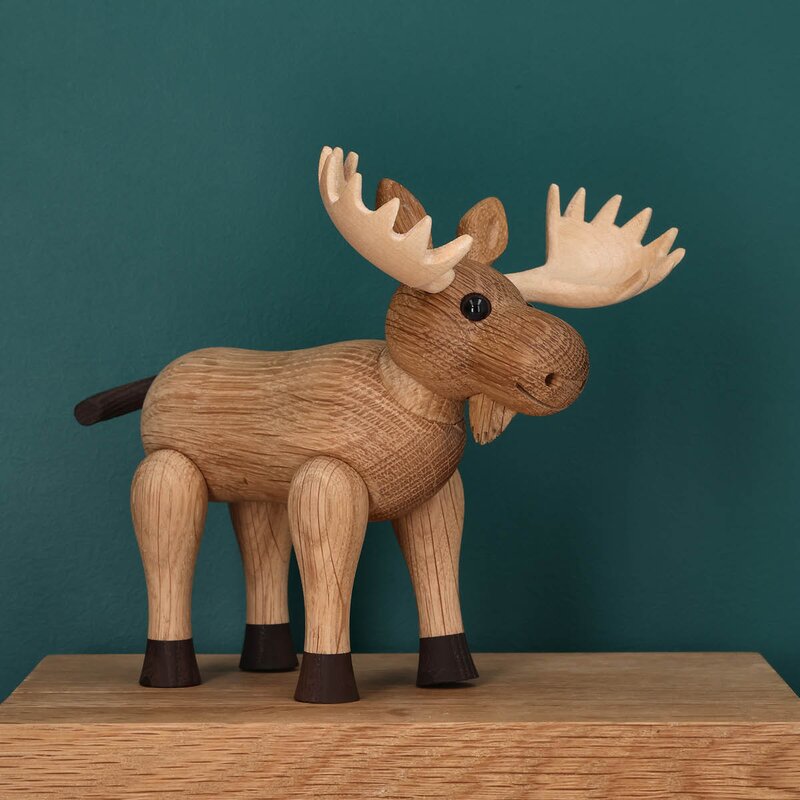 Spring Copenhagen Harald Moose trefigur 15,5 cm eik