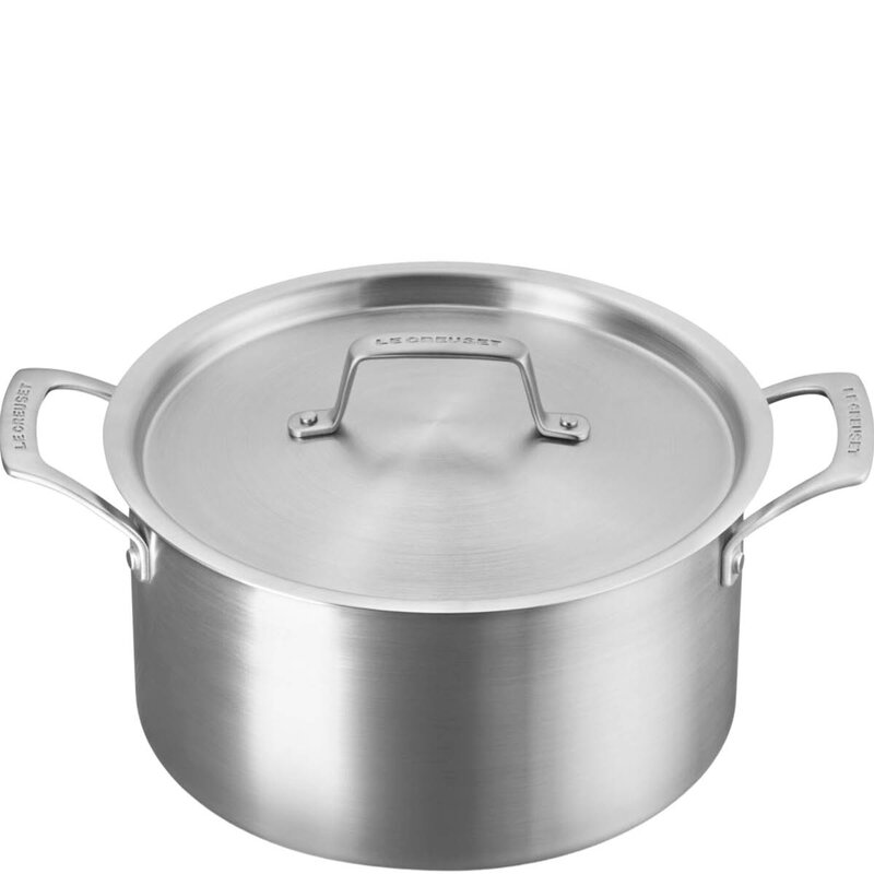 Le Creuset Essential 3-Ply dyp gryte 24 cm 6L m/lokk