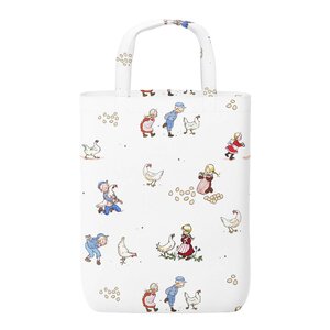 Arvidssons Textil Emil & Ida i hönsgården handlenett 17x20 cm offwhite