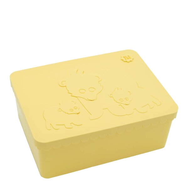 Blafre Matboks i plast treroms 7x14x19 cm Bjørn lys gul/lys gul