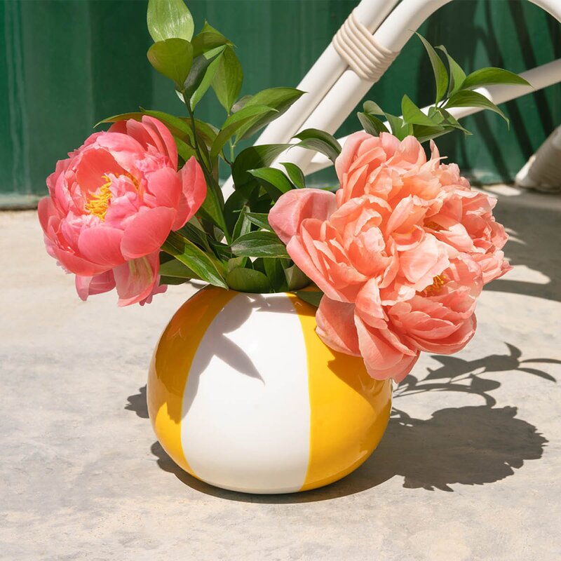 Balvi Floats vase 14 cm Beachball gul