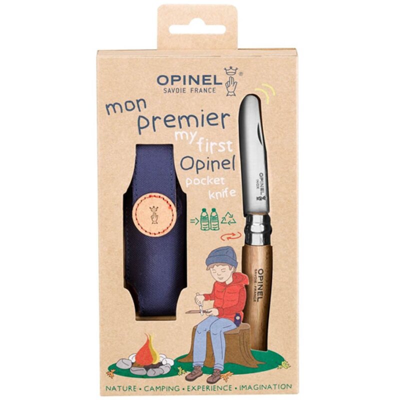 Opinel My first Opinel lommekniv 8 cm bøk m/beltehylster