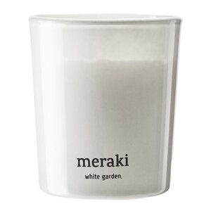 Meraki White Garden duftlys 7x6 cm hvit