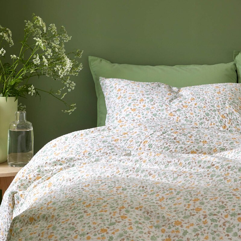 Høie Clara krepp sengesett 140x200 cm vårgrønn