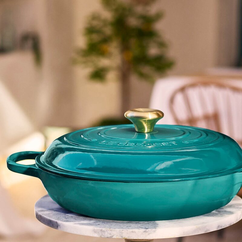 Le Creuset Signature buffetgryte støpejern 30 cm 3,5L Bleu Riviera