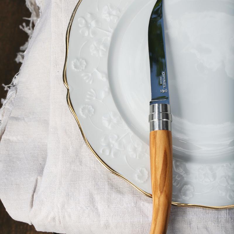 Opinel Table Bois bestikksett 4 deler Table Chic oliven
