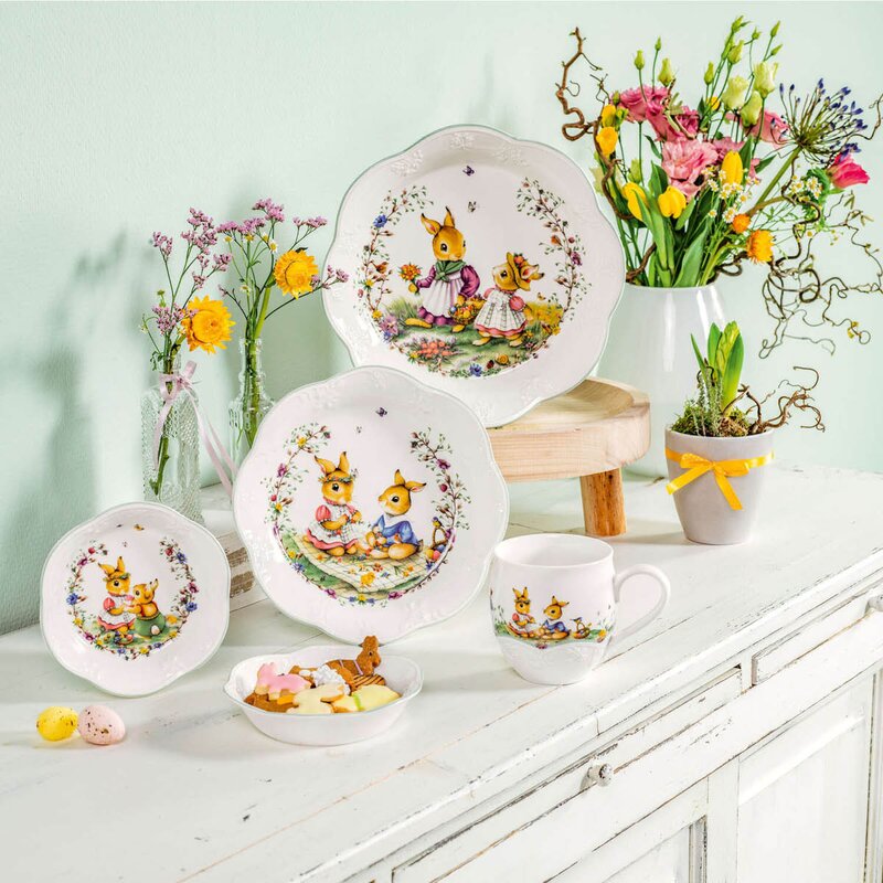 Villeroy & Boch Spring Fantasy Flower Meadow serveringskål 65 cl grønn/hvit
