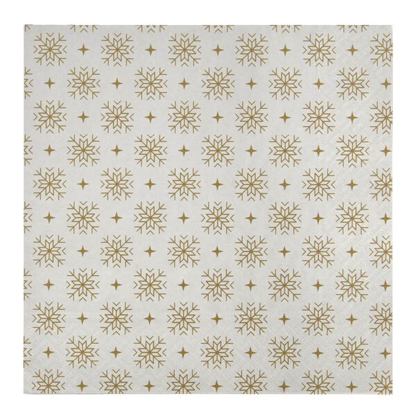 House Doctor Snowflakes servietter 40 stk hvit gull