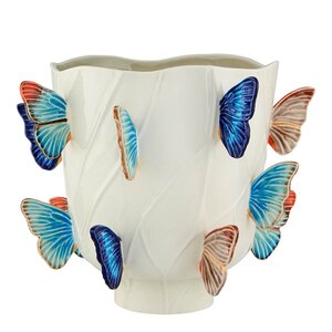 Bordallo Pinheiro Cloudy Butterfly vase 36 cm