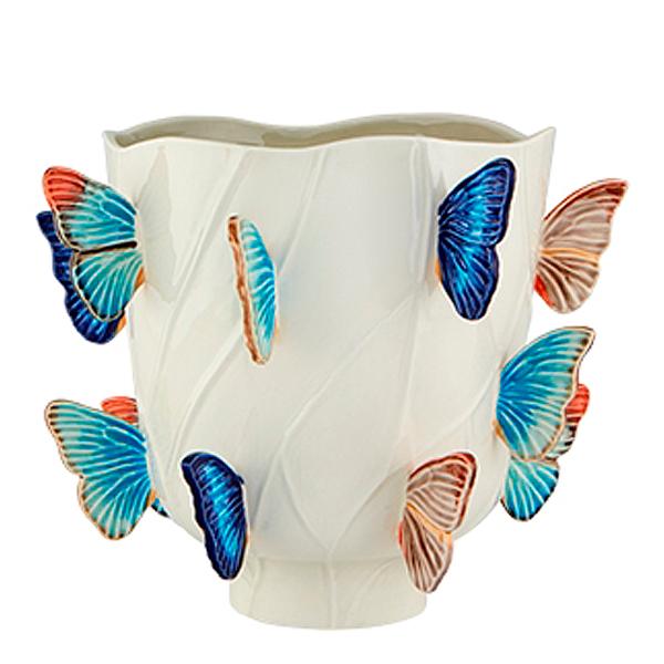 Bordallo Pinheiro – Cloudy Butterfly vase 36 cm