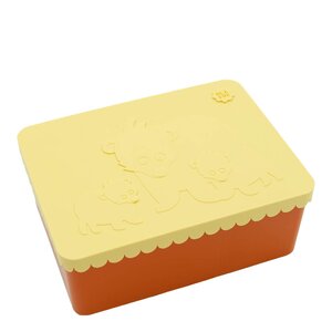 Blafre Matboks i plast treroms 7x14x19 cm Bjørn lys gul/oransje