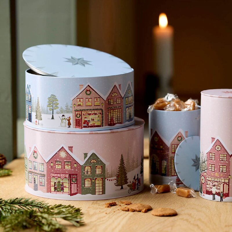Pillivuyt Vinter kakebokssett 2 deler crystal rose + ice blue