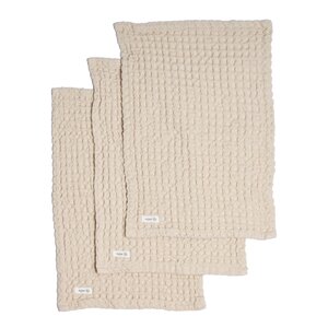 The Organic Company Big Waffle vaskeklut 25x40 cm 3 stk stone