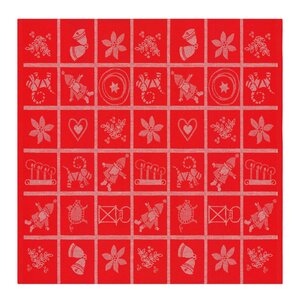 Ekelund Adventruta duk 80x80 cm rød
