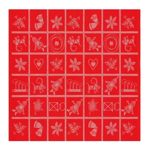 Ekelund – Adventruta duk 80×80 cm rød