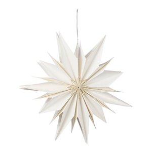 Holmen Sofia adventsstjerne med lys 30x30 cm hvit