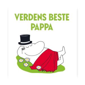 Moomin Mummi kort dobbelt Verdens beste pappa hvit