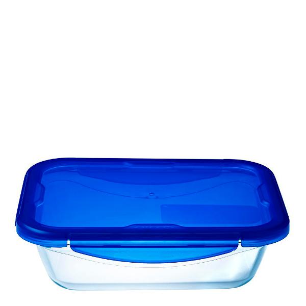 Pyrex Cook & Go matboks 30x23 cm 3,5L klar/blå