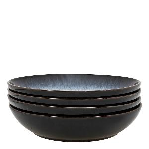 Denby Halo pastaskål 4 stk blå/svart