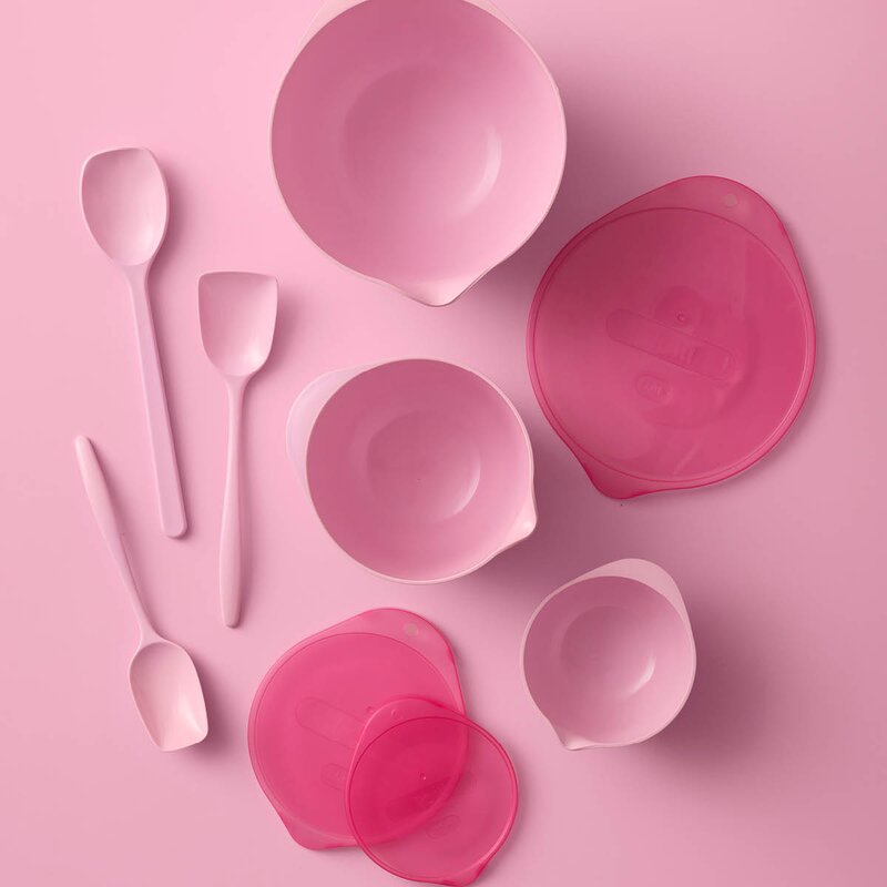 Rosti Margrethe bollesett 0,5+1,5+3L brystkreftforeningen/Rosa sløyfe
