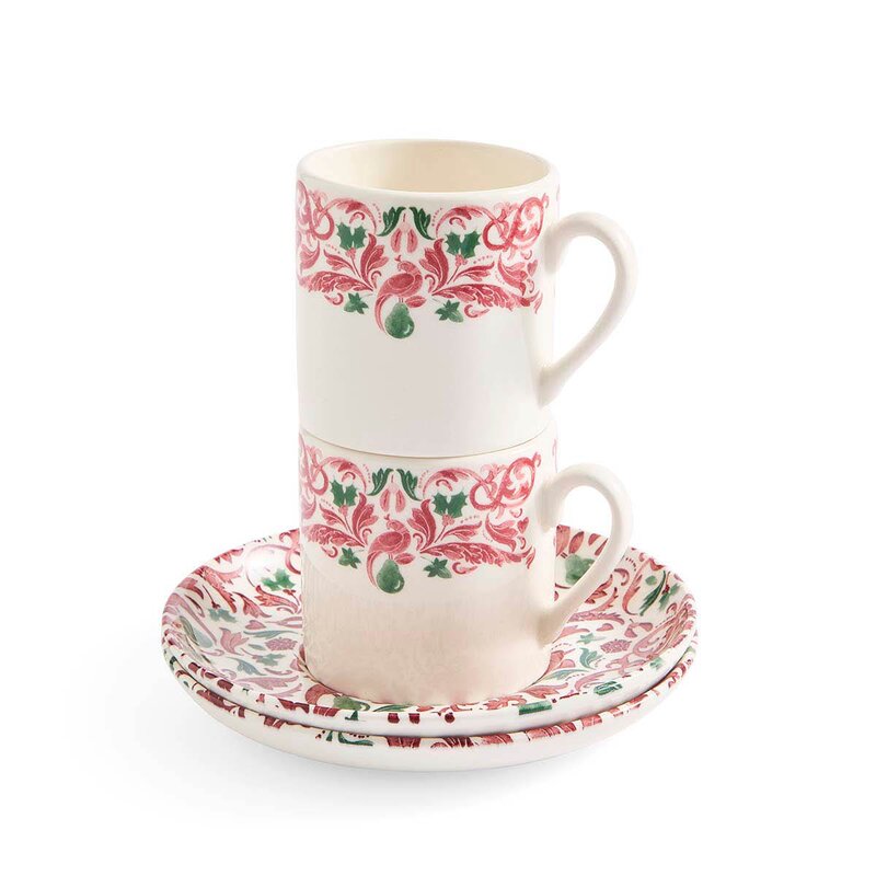 Spode Christmas Tree Yuletide espressokopp med skål 2 stk