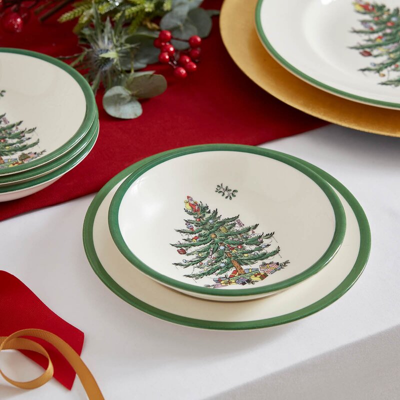 Spode Christmas Tree tekopp med skål 20 cl
